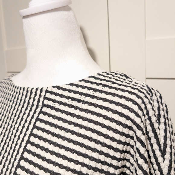 Sz L Jones New York Checked Oversize Boatneck Midi Dress Lagenlook - Picture 6 of 13